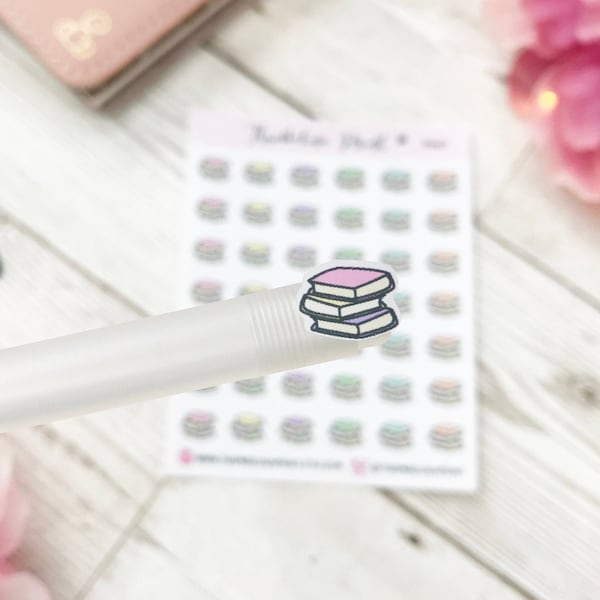 Book Planner Stickers | Decorative & Functional Planning | Reading Icons | Library | Mini Icons | Book Stickers | Icon Stickers