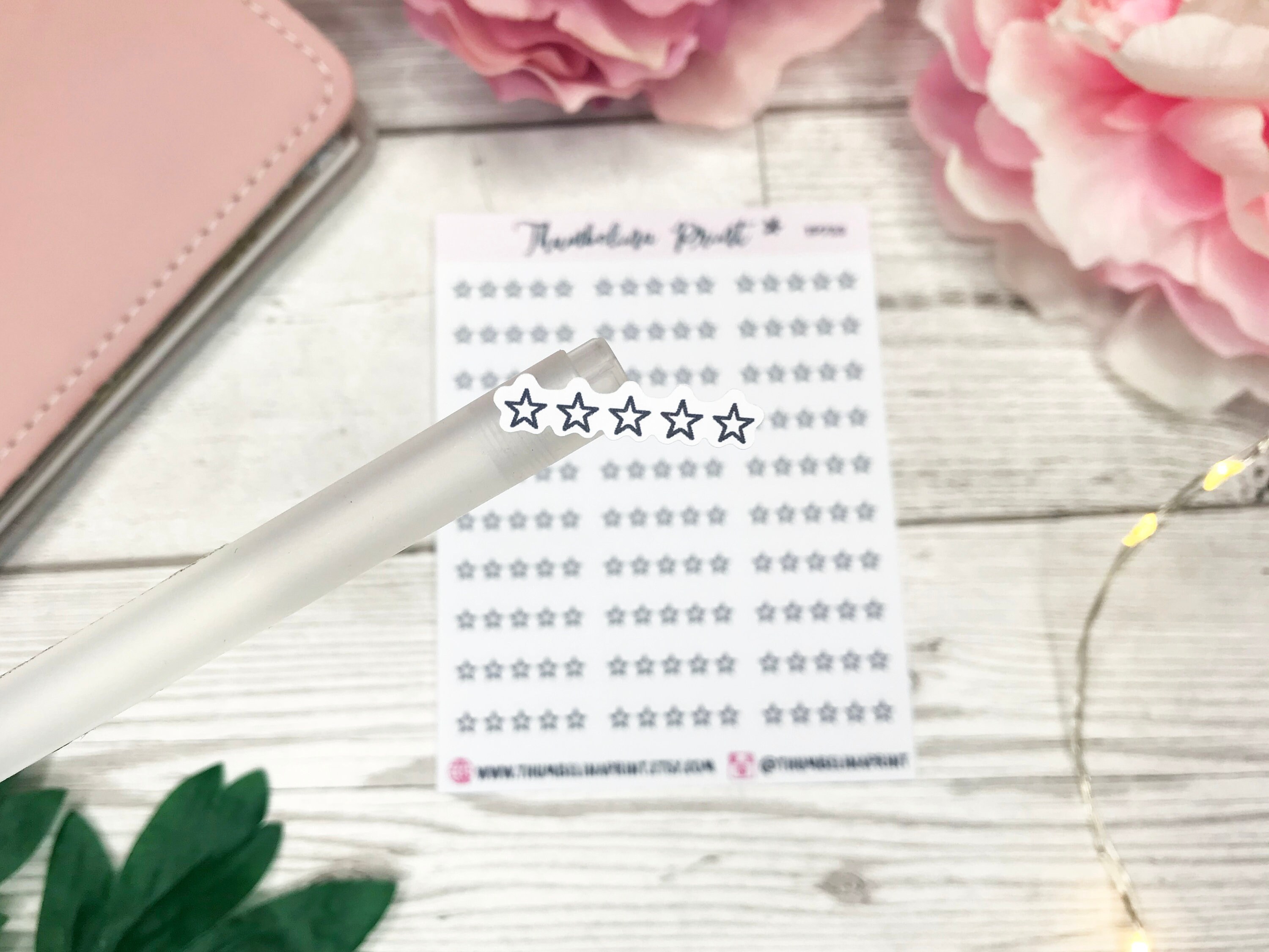 Clear Planner Bujo Stamp, 5 Star Rating Bullet Journal Weekday