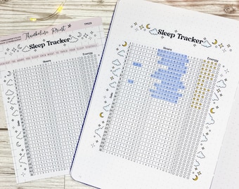 Sleep And Energy Tracker Sticker | Decorative & Functional Planning | Floral | Journal | Notes Page | Sleep Tracker | Energy Tracker