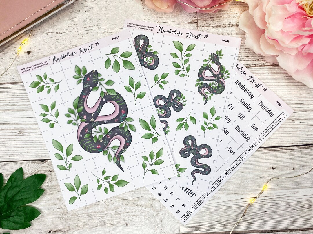 Snake Journal Snake Journal Theme Kit | Decorative & Functional Planning | Journal ...