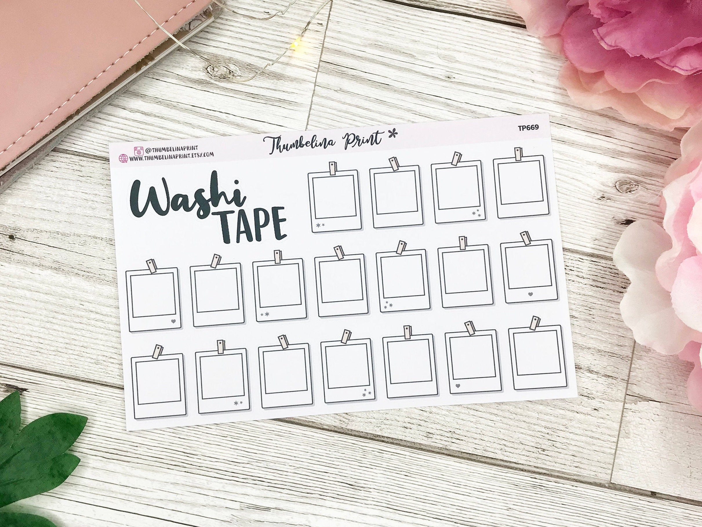 Washi Swatch Stickers, Bullet Journal Washi Tape Stickers