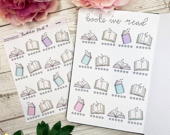 Magical Book Review Planner Stickers | Decorative & Functional Planning | Journal Stickers | Reading Journal | Book Review | Book Rating