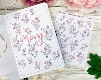 Cottage Blooms Decorative Stickers | Decorative & Functional Planning | Stickers | Journal Theme | Decorative Stickers | Monthly Theme