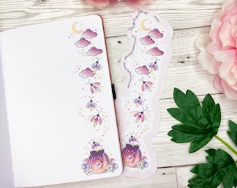 Firefly Vertical Page Runner Sticker | Decorative & Functional Planning | Journal Sticker | Long Sticker | Vertical Page Runner