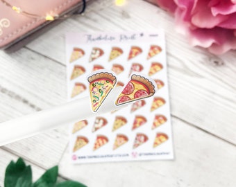 Pizza Planner Stickers | Decorative & Functional Planning | Food Stickers | Pizza Night | Dinner | Takeout | Mini Icons | Icons Stickers