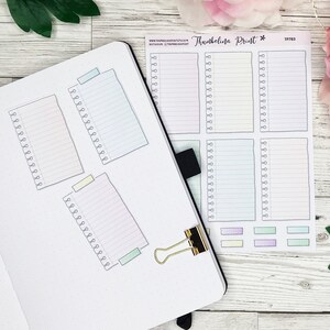 Vertical Lined Notepaper Planner Stickers | Decorative & Functional Planner | Functional | Note Paper | Pastel | Functional Stickers