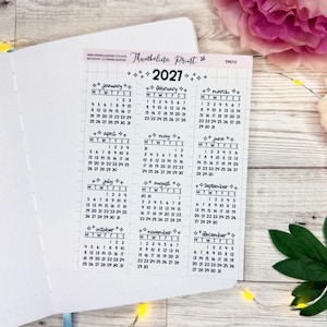 2027 Calendar Stickers | Decorative & Functional Planner | Journal | Calendar | 2027 | Twenty Twenty Seven | Future Log Stickers