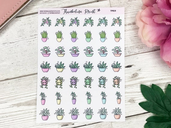 Plant Planner Stickers Decorative & Functional Planning Plant