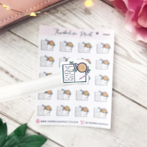 Book With Mug Planner Stickers | Decorative & Functional Planning | Notebook | Work | Coursework | Reading | Mini Icons | Icon Stickers
