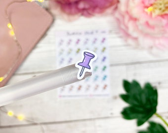 Drawing Pin Planner Stickers | Decorative & Functional Planning | Drawing Pin | Stationery | Pins | Mini Icons | Icon Stickers