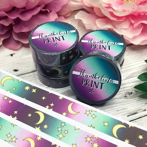 Deep Stellar Washi Tape | Decorative & Functional Planning | Decorative Tape | Paper Tape | Stars | Celestial | Space | Galaxy