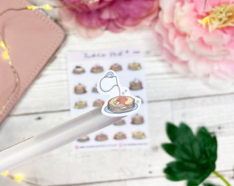 Pancake Planner Stickers | Decorative & Functional Planning | Food | Breakfast | Pancakes | Mini Icons | Icon Stickers