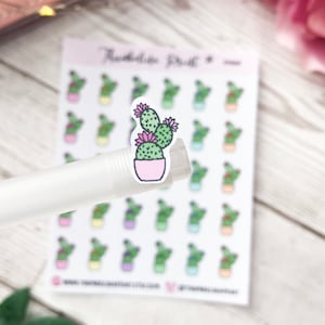 Cactus Planner Stickers | Decoratieve & Functionele Planning | Sappige | Plantenstickers | Kamerplant | Mini Iconen | Iconen Stickers