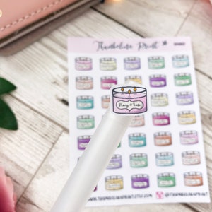 Candle Icons Planner Stickers | Decorative & Functional Planning | Candle Stickers | Relax | Mini Icons | Icon Stickers