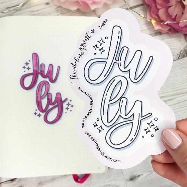 July Calendar Headers - Etsy