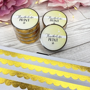 Gouden geschulpte ontwerp Washi Tape | Decoratieve en functionele planning | Decoratieve tape | Papieren tape | Sint-Jakobsschelpen | Metalen