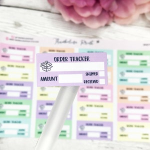 Order Tracker Planner Stickers | Decorative & Functional Planning | Tracker Stickers | Shopping Stickers | Online Order | Standard Vertical