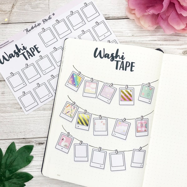 Washi Tape Swatch Spread Planner Stickers | Decoratieve en functionele planning | Bullet Journal | Washi Verspreiding