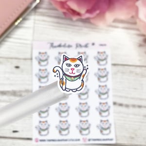 Lucky Cat Planner Stickers | Decorative & Functional Planning | Cat Stickers | Maneki Neko | Good Luck | Cat Icon | Lucky Cat Stickers