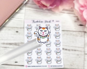 Lucky Cat Planner Stickers | Decorative & Functional Planning | Cat Stickers | Maneki Neko | Good Luck | Cat Icon | Lucky Cat Stickers