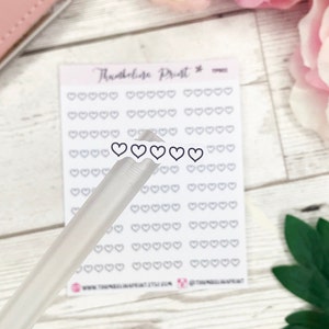 5 Heart Review Planner Stickers | Decorative & Functional Planning | Review | Rate | Rating | Heart Rating | 5 Hearts