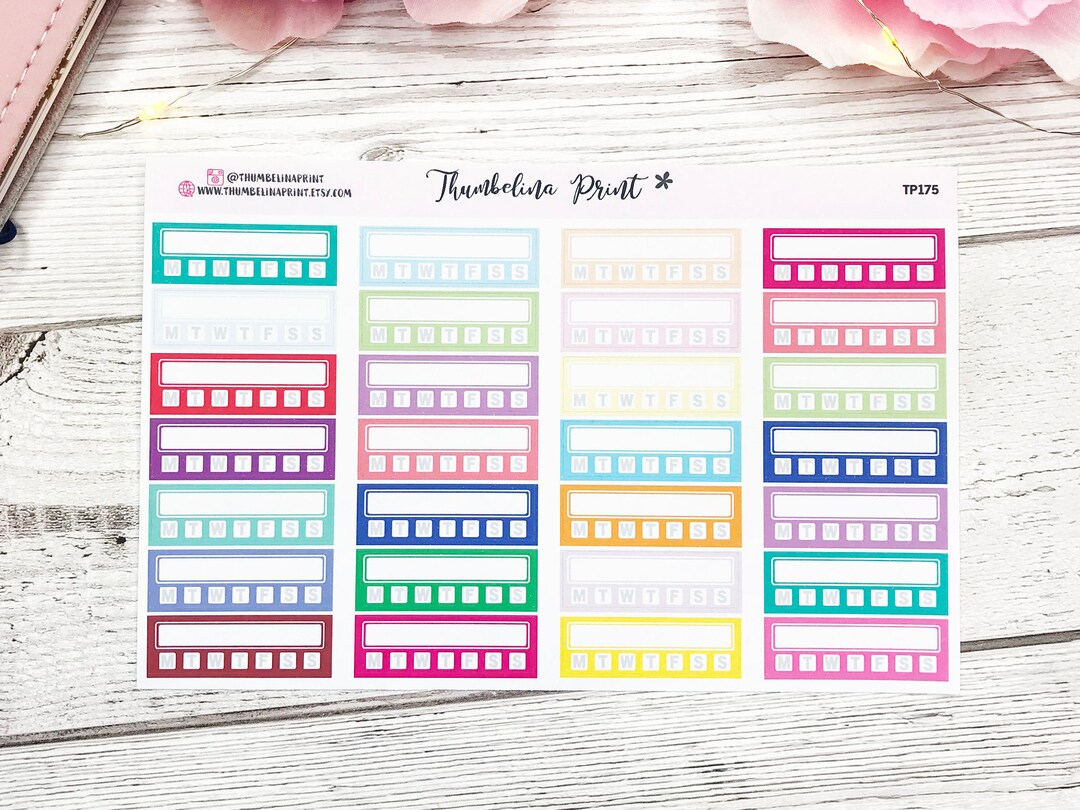 Habit Sidebar Stickers for Decorative and Functional Planning - Etsy