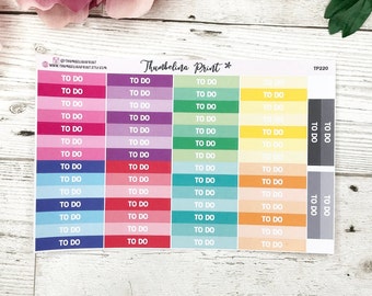 To Do Header Planner Stickers for Erin Condren, Happy Planner and more (TP220)