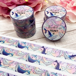 Pastell Wale Holographische Silberfolie Washi Tape | Dekorative & Funktionale Planung | Dekoband | Papierklebeband | Lesen