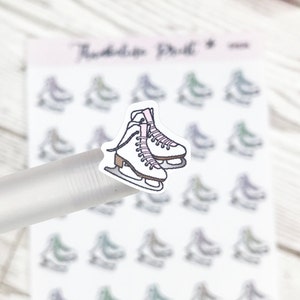 Schlittschuh Icons Sticker | Dekorative & funktionale Planung | Eislaufen | Winter | Eisbahn | Icons Aufkleber | Mini Icons