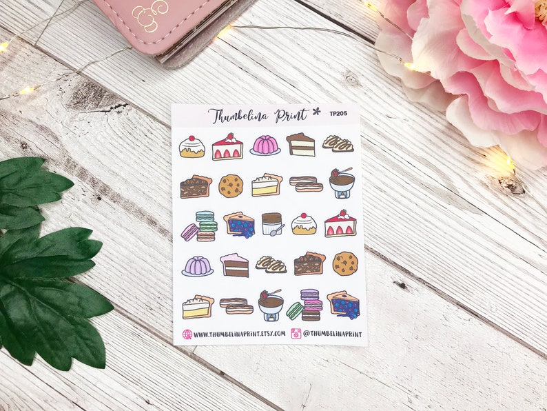 Dessert Food Planner Stickers Decorative & Functional Planning Sweat Treats Dessert Stickers Food Icons Mini Icons Icon Stickers image 2