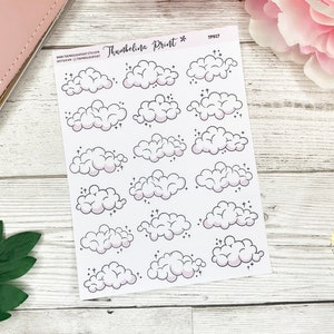 Clouds Decorative Stickers | Decorative & Functional Planning | Bullet Journal Stickers | Journal Theme | Decorative Stickers