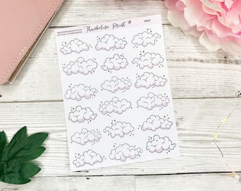 Clouds Decorative Stickers | Decorative & Functional Planning | Bullet Journal Stickers | Journal Theme | Decorative Stickers