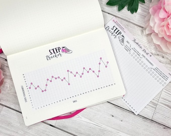 Step Tracker Planner Stickers | Decorative & Functional Planning | Journal | TN | Workout | Exercise | Health | Fitness