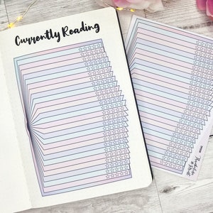 Book Tracker Review Planner Sticker | Decorative & Functional Planning | Pastel Candy Colour Palette | Bullet Journal | Notes Page | Reading