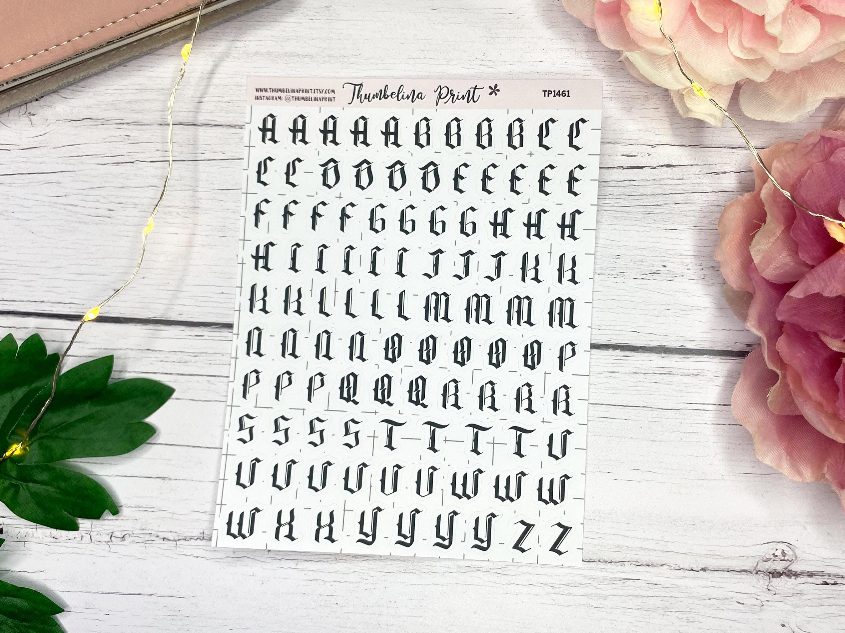 Spr Sticker Gothic Black Uppercase Alphabet Stickers | Decorative & Functional ...