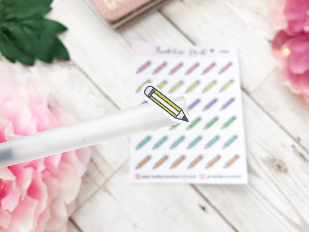 Coursework Stickers Pencil/study Planner Stickers | Decorative & Functional Planning ...