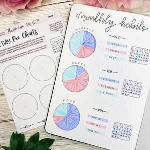 31-daagse cirkeldiagramtrackers | Decoratieve en functionele planning | Tracker | Cirkeldiagram | 31-dagentracker | Gewoonten | Stemming