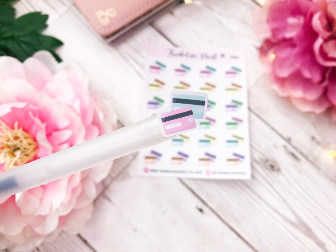 Credit Card Planner Stickers | Decorative & Functional Planning ...