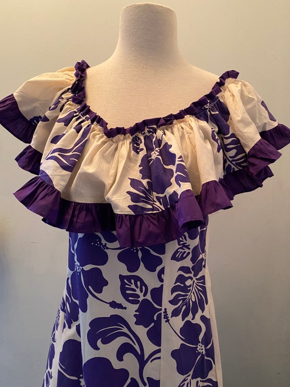 Vintage Hawaiian Ruffle Dress
