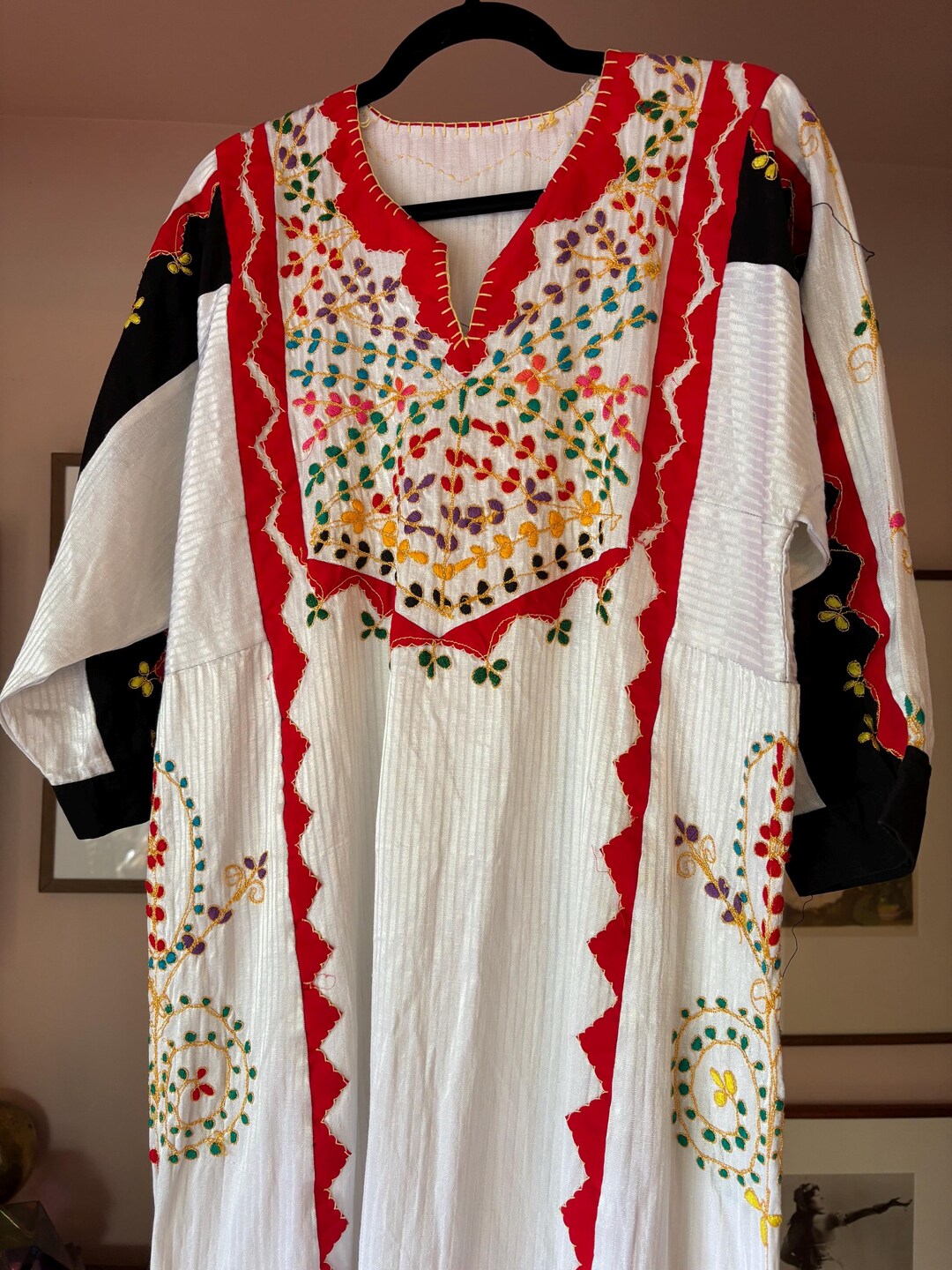 Vintage 70s Embroidered Kaftan - Etsy