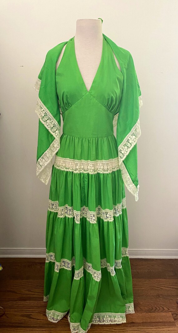 Vintage Prairie Halter Dress + Scarf