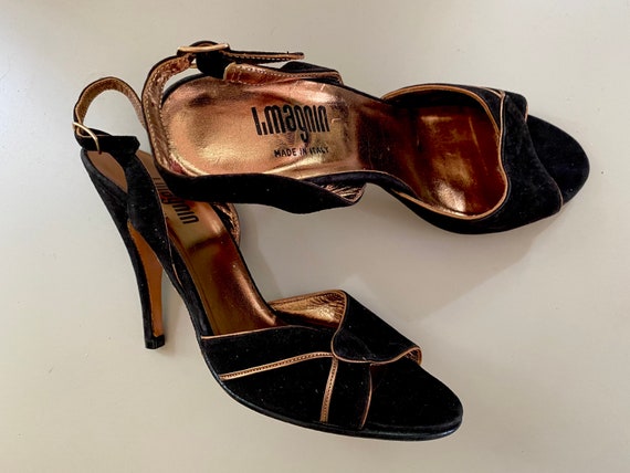 Vintage 70s I.magnin Sueude Disco Heels Etsy