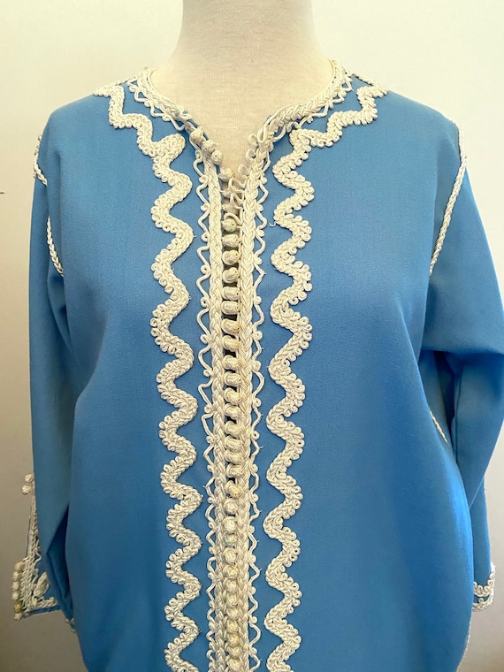 Vintage Traditional Moroccan Embroidered Kaftan