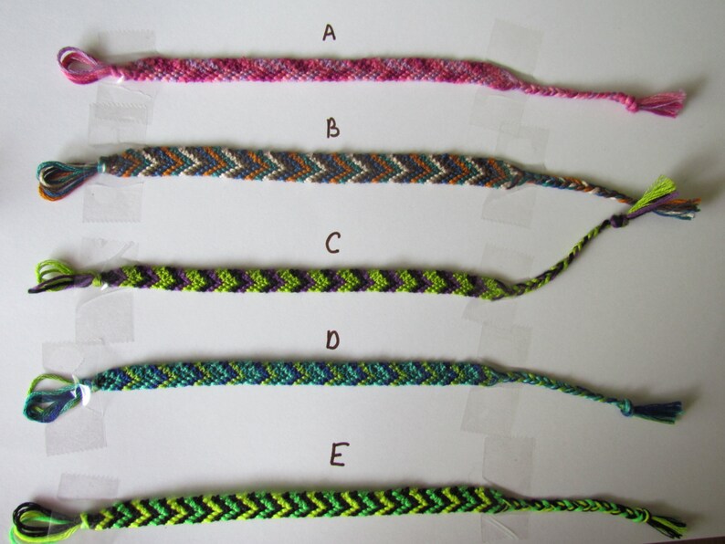 Chevron Embroidery Floss Bracelet Etsy