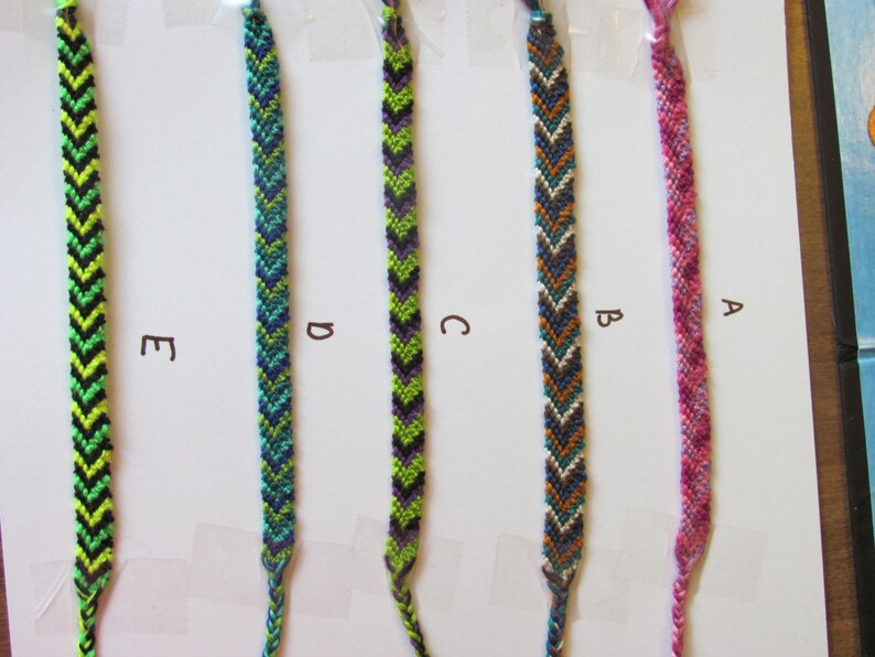 Chevron Embroidery Floss Bracelet Etsy