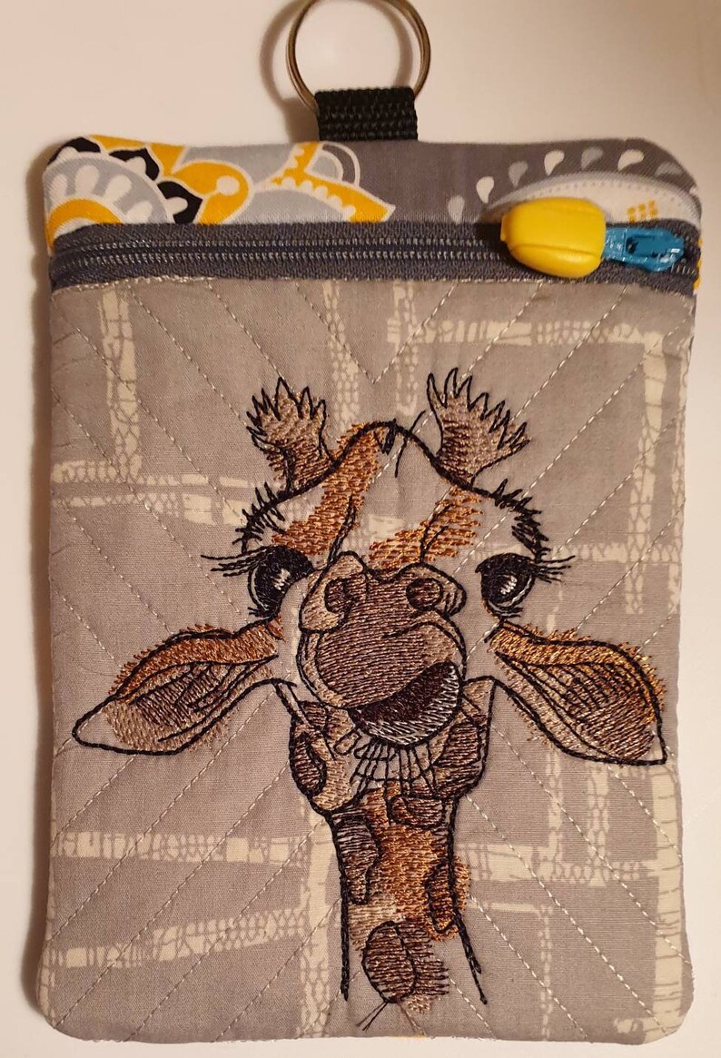 Giraffe; teachers phone bag work makeup mini walkercrutches wallet; receipt organizer; quick travel tote; quick gift bag