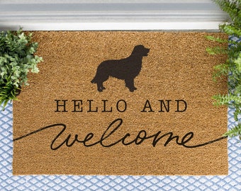 Golden Retriever Dog Personalized Door Mat, Zazzle