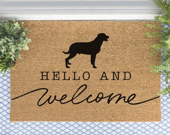 Labrador Retriever Doormat, Lab Welcome Mat, Cute Dog Door Mat, Animal Front Doormat, Dog Breed Outdoor Rug, Dog Lover Gift, Lab Dog Gift
