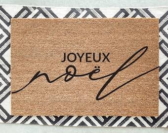 Joyeux Noel Doormat / Christmas Door Mat / Holiday Doormat / French Canadian / Quebec / Holiday Decor / Christmas / Christmas / Hostess