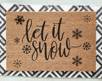  Christmas Decorative Doormat-Let It Snow Winter